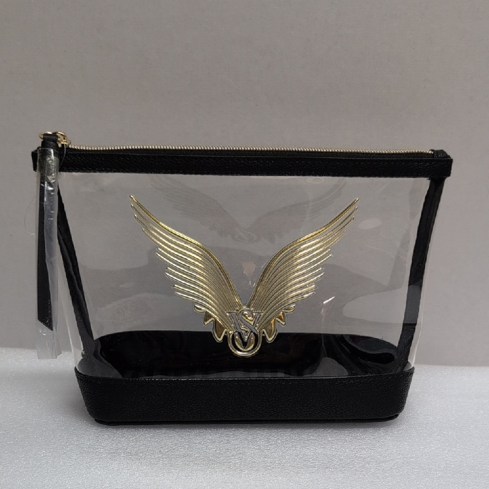 Victoria's Secret Black and Gold Cosmetic Bag